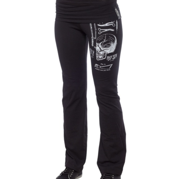 Se7en Deadly Pants - Se7en Deadly Yoga Pants Skull Goth Horror